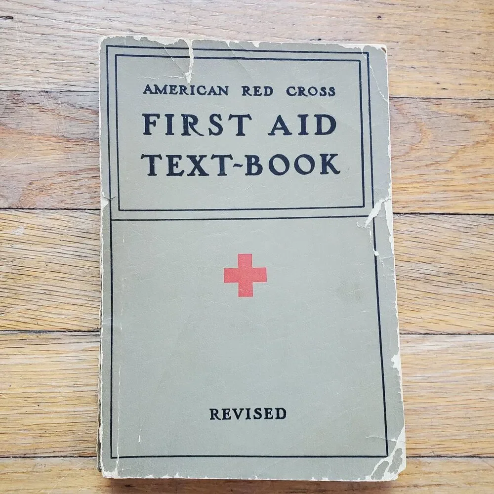 American red cross first aid textbook vintage collectible